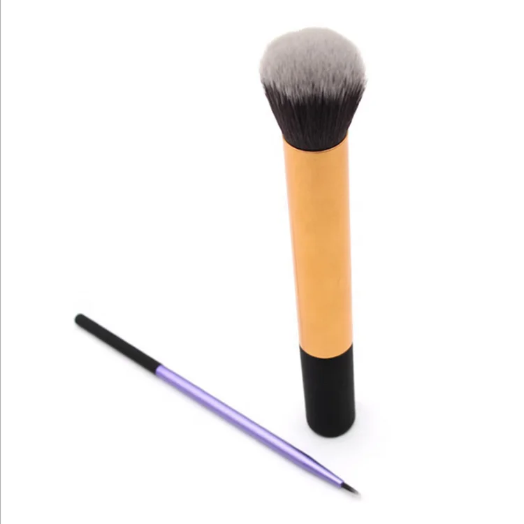 
Six long aluminum tube makeup brush set 6 6 a 3 color logo free cosmetic brush sets makeup beauty makeup tools package 