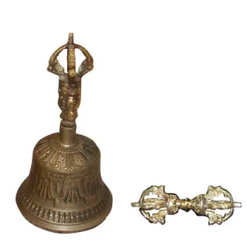 Tibetan Buddhist Phurba Ghanta/Bell  Singing Bell with Dorje Tibetan Meditation Singing Bell Handmade