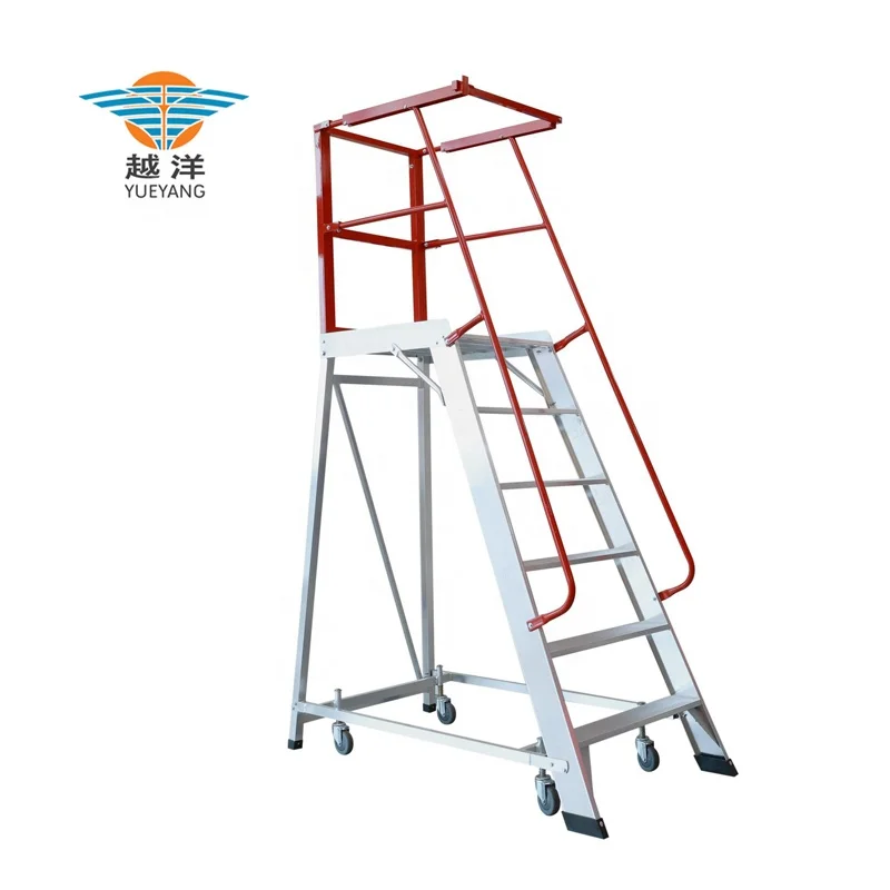 Aluminium Industrial Step Ladder With Six Steps