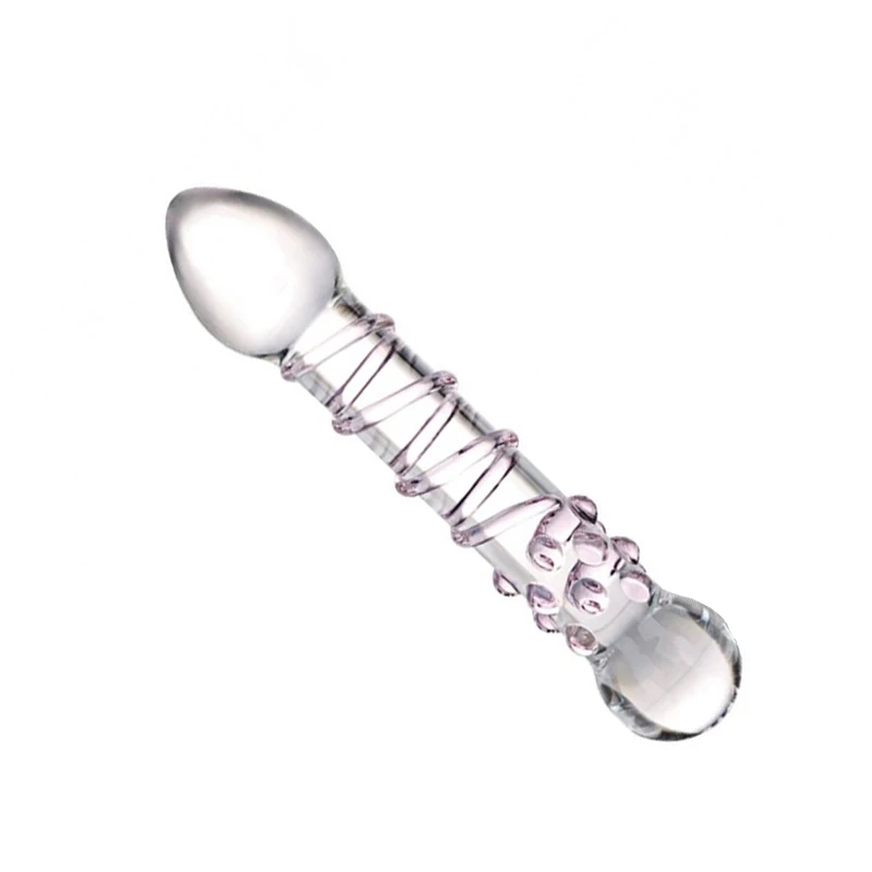 Double head hot sale glass dildo sex product or sex male dildo