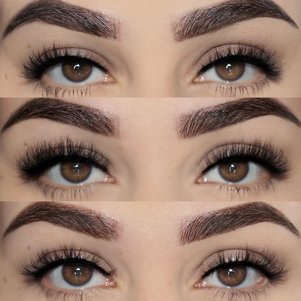 Wholesale 3d Short Natural Lashes Real Mink Eyeylash10mm 12mm 15mm 20mm -25mm Short Full Thick Mink Lashes