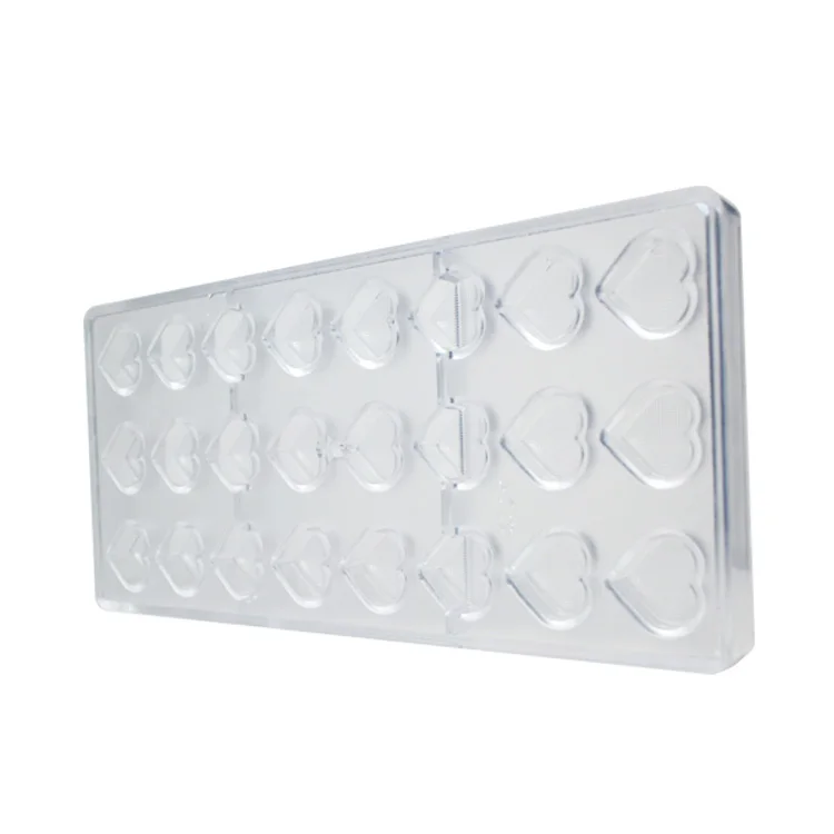 Premium Quality Heart Shape Handmade PC Material Chocolate Molds Candy