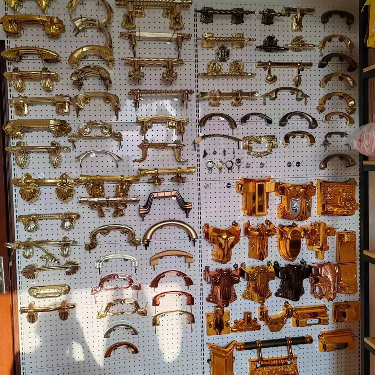 FModel 4 African market plastic coffin corners set custom deep golden wooden casket hardware funeral Accessories decorations