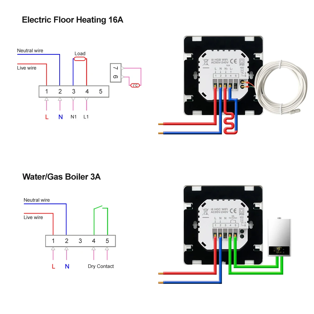 Механическая Кнопка Smart Home Lcd сенсорный экран контроллер температуры Wifi