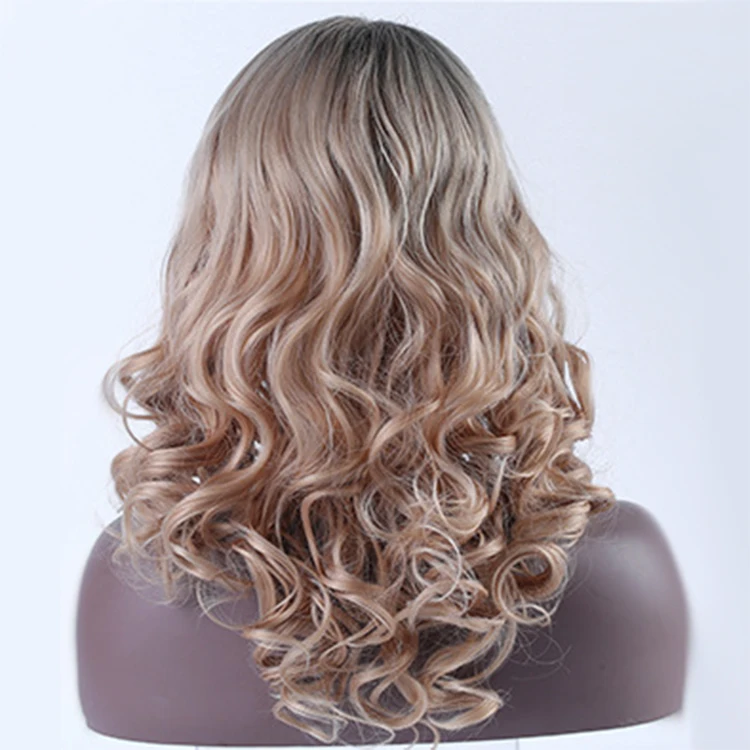 
Manufacturer provide High temperature Matt yarn Comfortabler long curly hair wig 