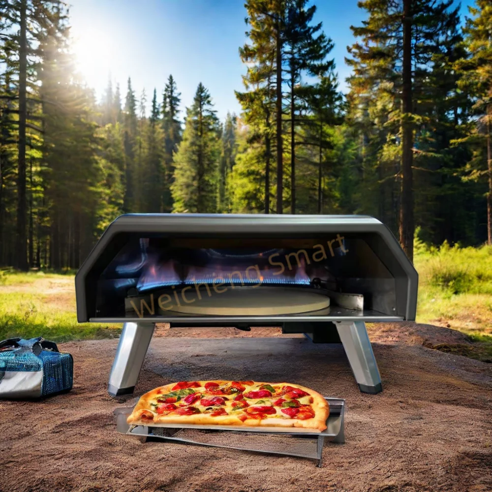 New Fast Cooking Stainless Steel Outdoor Portable Pizza Oven Rotating Gas Pizza Oven for Garden for BBQ Grills