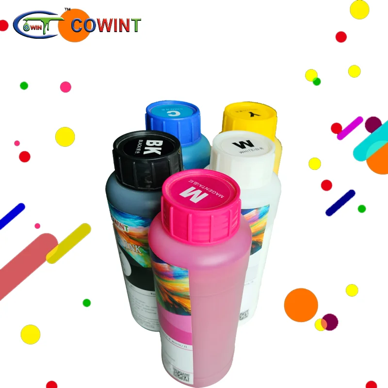 Cowint Premium 1000ML Bulk Waterproof PET Film DTF White Pigment Ink For Epson I3200 I1600 XP600 Printer