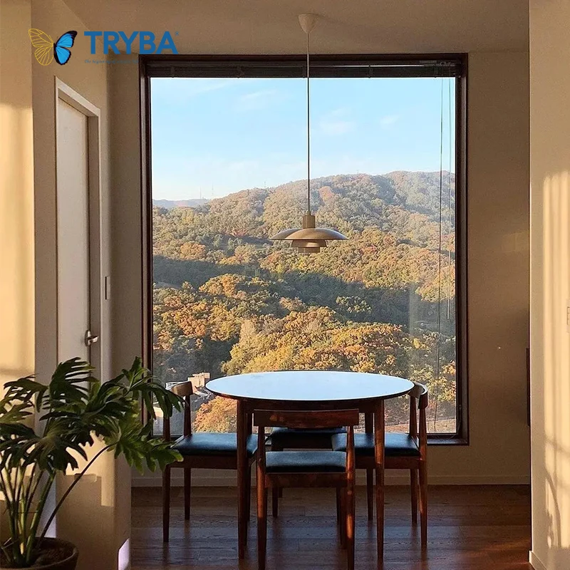 Aluminum Alloy Frame Heat Insulation Mult-point Lock fixed Window for Villa