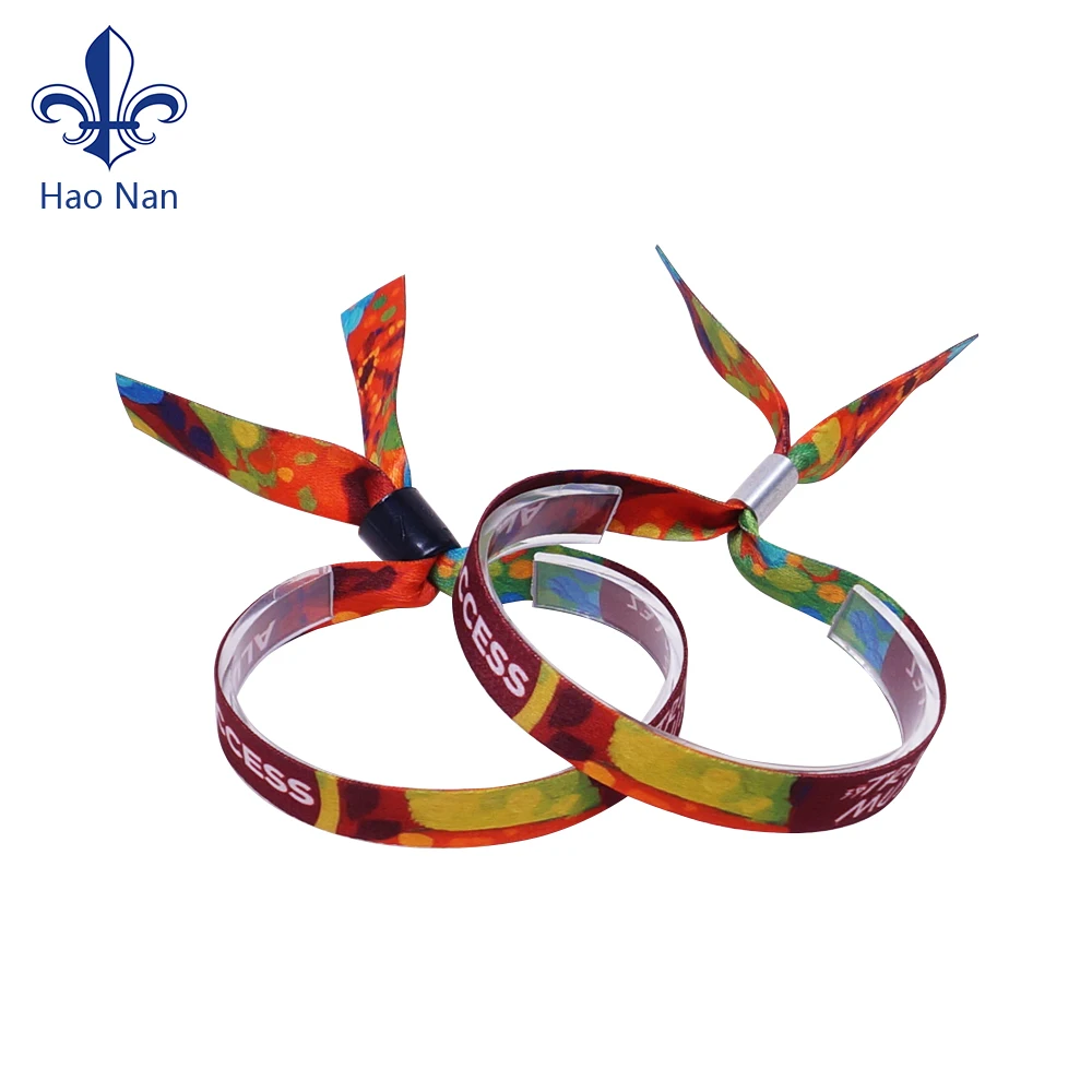 2023 Promotional Cheap Custom Wristband Cloth Event Sublimation Ribbon Wrist Band