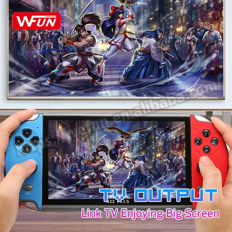 Игровой плеер X12 Plus 7 дюймов портативная консоль с ЖК-экраном портативные видеоигры для детей и