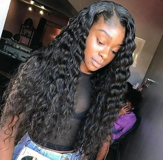 
Hot Beauty Hair Raw Hair 32-40inch Deep Wave Peruvian Deep Curly With Cheap Price 