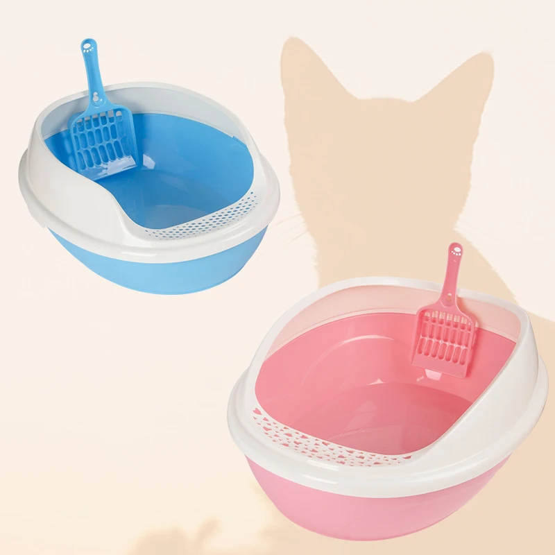 Wholesale Plastic Indoor Smart Cat litter Tray Toilet Open Bentonite Cat Litter Box for Cat
