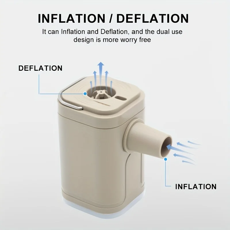 Electric Air Pump Portable Wireless Air Compressor Portable Pocket Air Pump with Camping Lantern USB Rechargeable