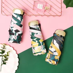 Half folding umbrella pocket umbrella sunny rain dual-purpose female small fresh custom sunshade