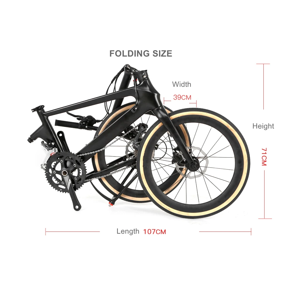 Newest Carbon folding bike bicycle 451 carbon frame 22 speed foldable bike OEM customized