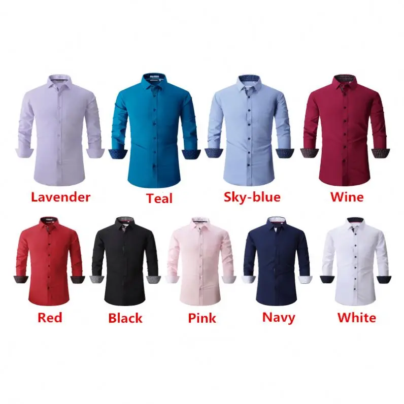 Senior sense fashion male shirts free ironing business long sleeve men business shirt