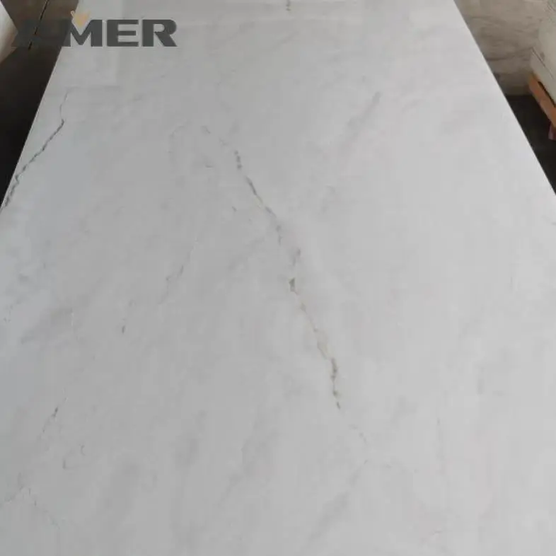 Amer factory price oem 1220*2440mm uv pvc foam marble sheet wall panel