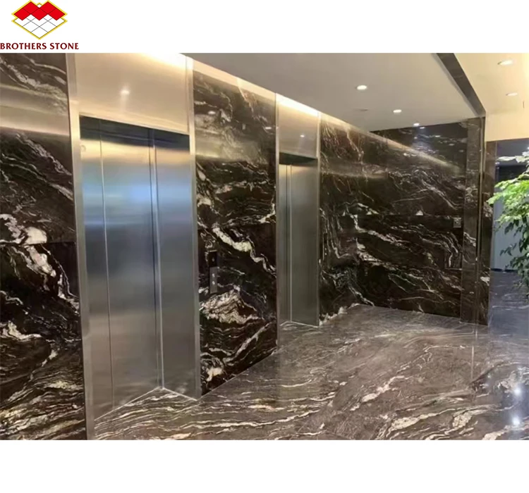 Polished Cosmic Black Granite Stone Marble Slab for Wall Panel and Dining Table