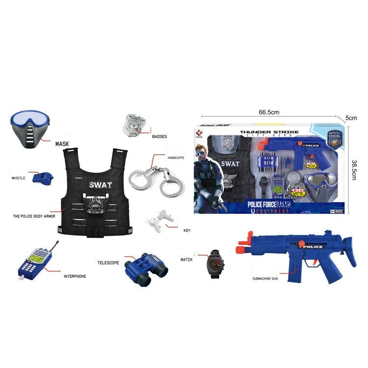 BS Toy Cheap Price Play House Set Toy Kids SWAT Clothes and Equipment Kit Toys For Sale