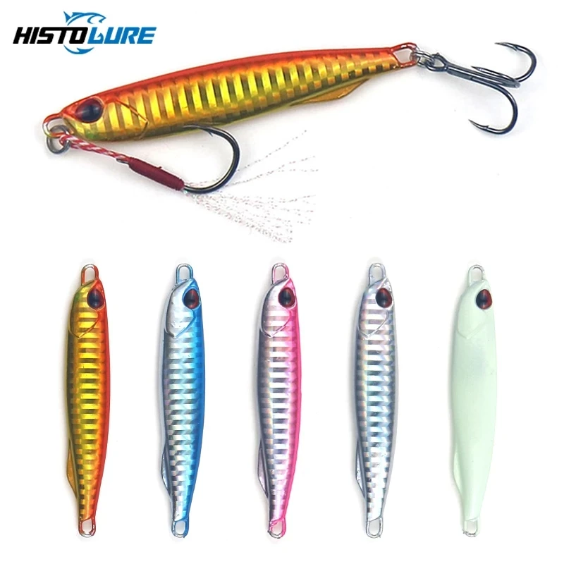 HISTOLURE 40g 60g jigging fishing lure spoon metal bait bass tuna lures jig minnow pesca tackle jerkbait
