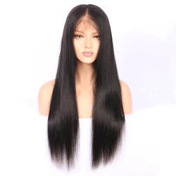 Cheap The Wigs In Istanbul Of The Price 30 Inches Bone Straight Closure Wig 13x4 Lace Frontal  Straight Best Human Hair Wigs