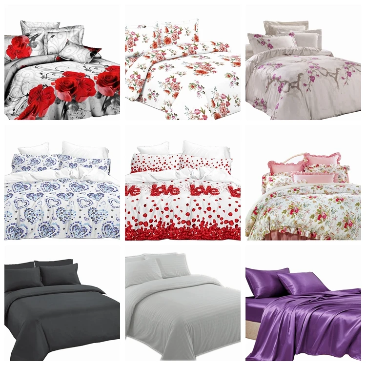Wholesale Manufacturer custom microfiber bed sheet king size bedding set floral cubrecamas bedspread