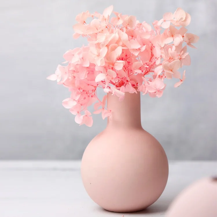 Custom Nordic ins modern decoration Home ceramic mini ceramic white vase set with holes origami vase