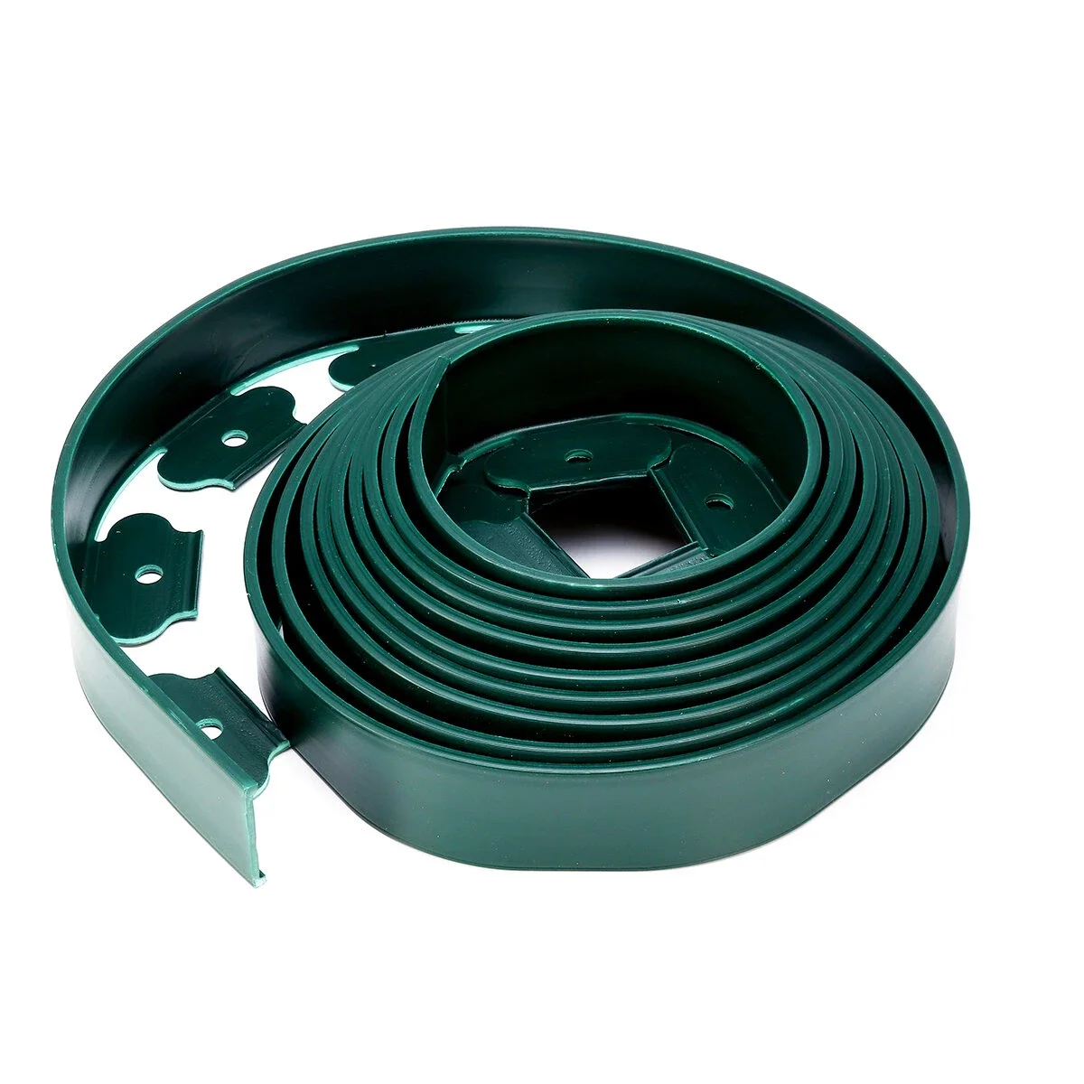 Plastic Garden Edging, Flexible 10m Lawn Edging with 30 Strong Securing Pegs, Green