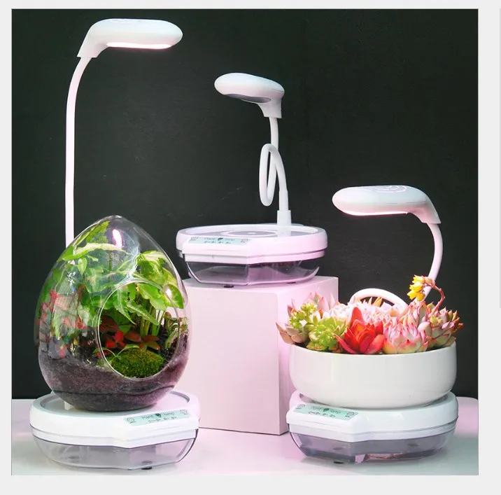 LED light plant lazy flower pot table lamp type flower pot
