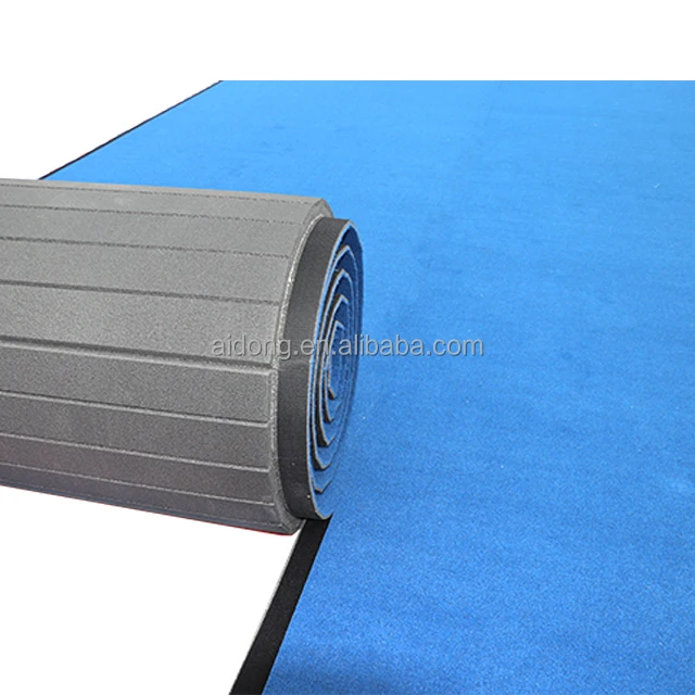 AIDONG rolling up dancing floor rhythmic gymnastics mats folding gym carpet bonded foam mma sport mat for cheerleading