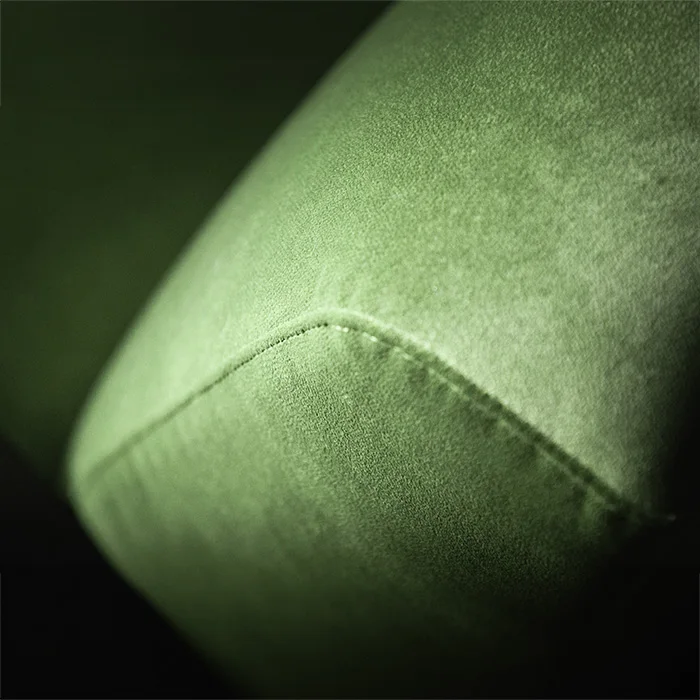 Luxury Living Room  Furniture Nordic Style Comfortable Upholstered Seat Modern Green Velvet Arm Lounge Chair with Ottoman