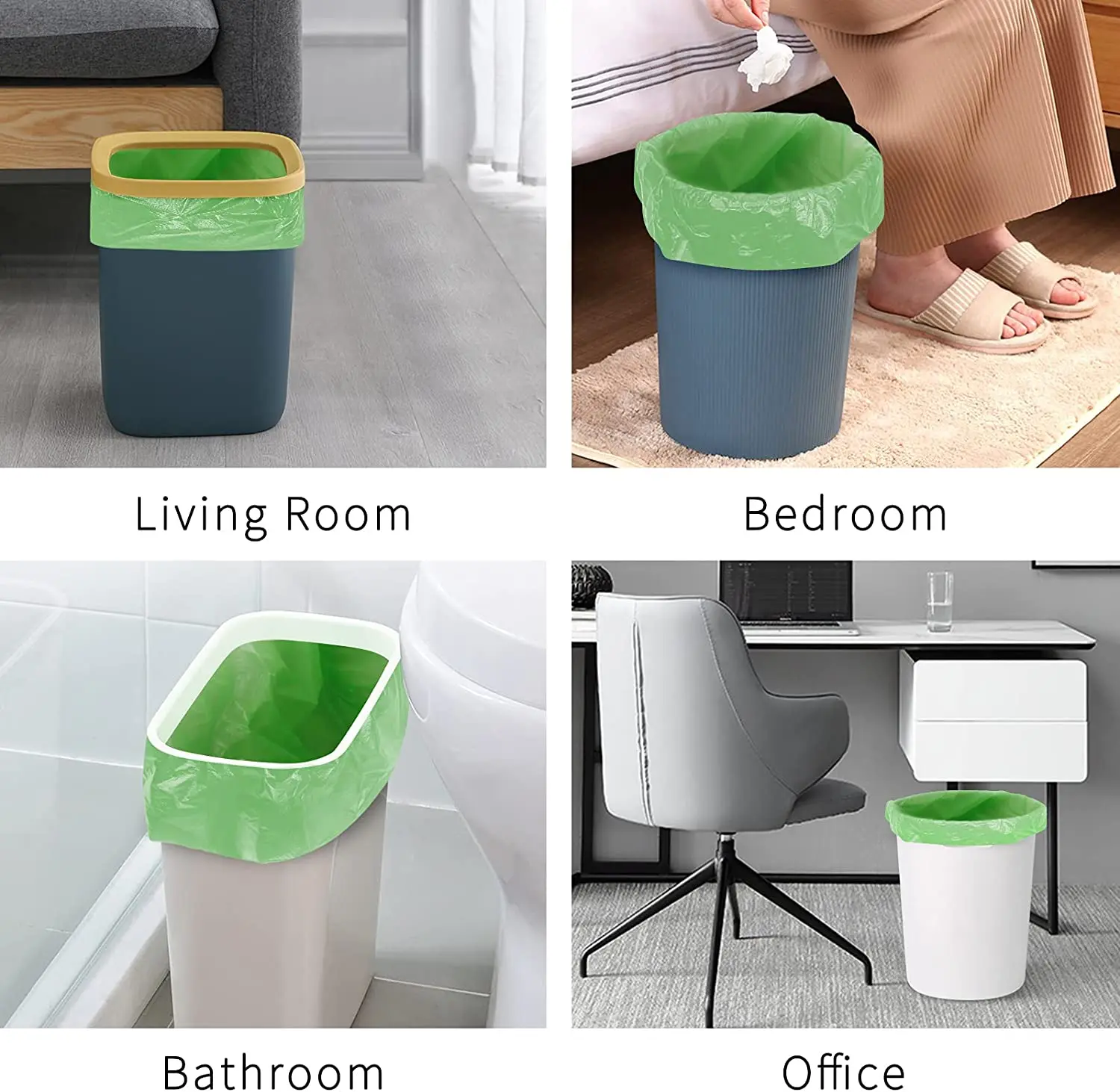 Wholesale 100% Biodegradable Compostable Degraded PLA PBAT Corn Starch Garbage Trash Bag Household Office Hotel