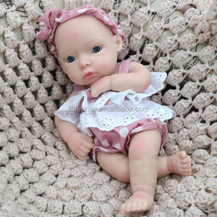 11inch 780G Reborn Dolls Full Solid Silicone Lifelike Mini Bebe Reborn Doll Girl De Silicona Cuerpo Entero