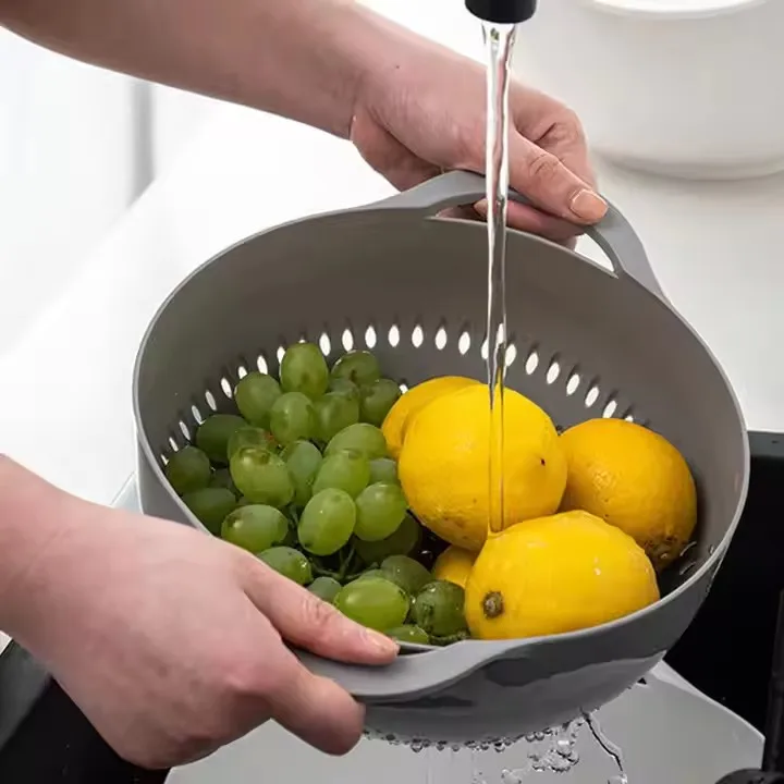 Kitchen Vegetable Fruit And Wash Plastic Food Set Strainer