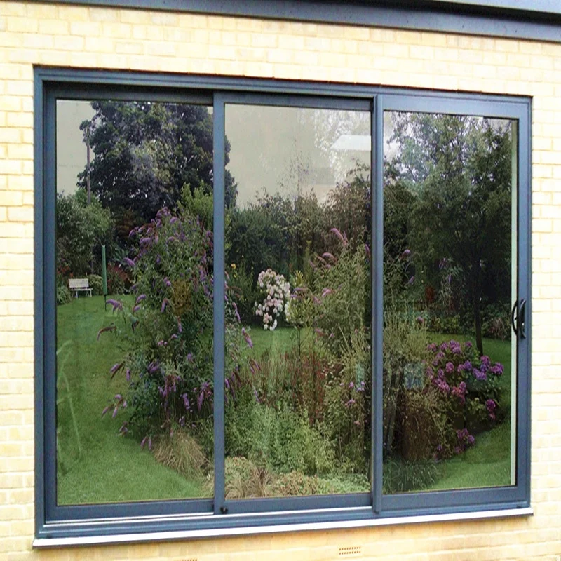 DY Aluminium Balcony 3 Panes Length Window With  Tempered Glass