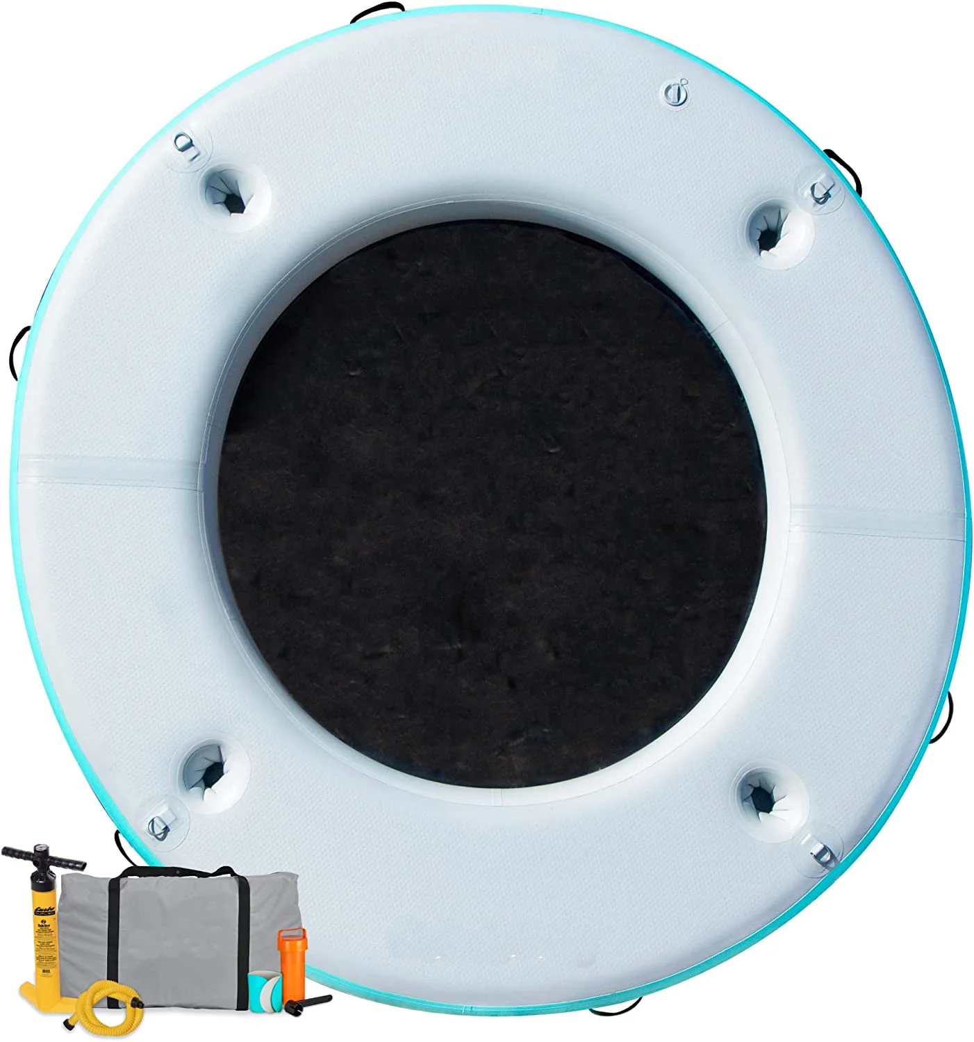 Inflatable Floating Dock Stable Platform Raft For Beach Lake Pool Up To 6 People Rafting And Recreation