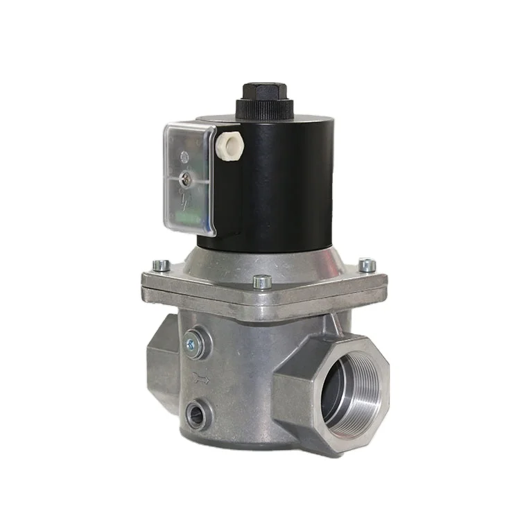 Adjustable flow fast opening and fast closing gas solenoid valve for industrial burner