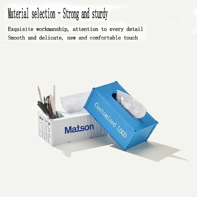 Desktop tissue box Container tissue box Custom LOGO manufacturer wholesale production Internet celebrity container