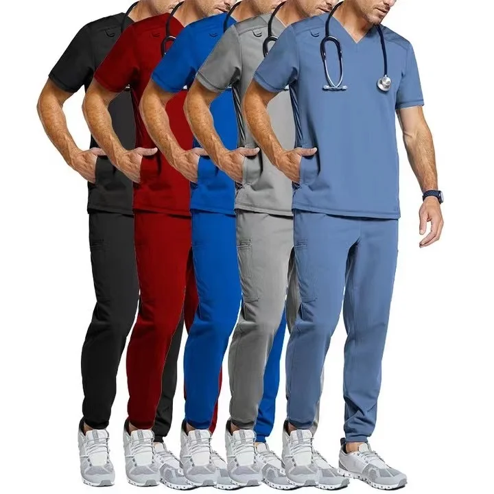 2022 Hot Sale Hospital Uniforms Men Plus Size Scrubs Scrub Manufacturers With Custom OEM