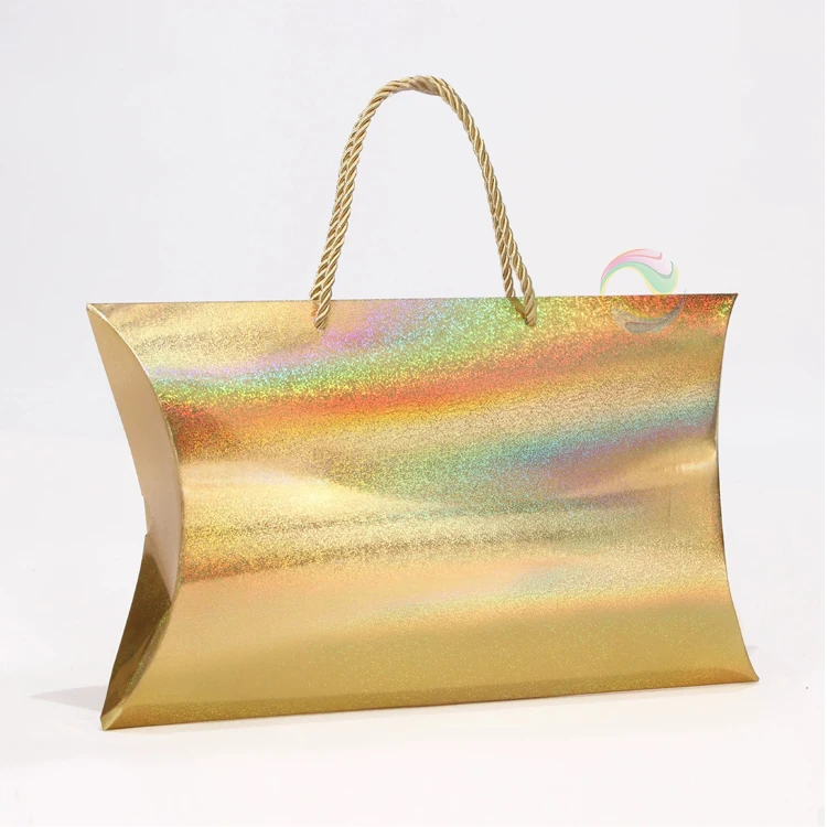 Wholesale Accept Custom Print Logo Folding Paper Large Gift Pillow Hair Extensions Box Packaging for Wigs