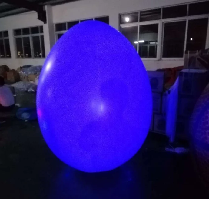 Hot sale   event decoration giant egg shaped  balloon  LED color changing inflatable easter egg ball for interactive touching