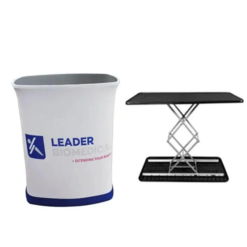 Hot Sale Portable Trade Show Pop Up Counter Display Promotional Table