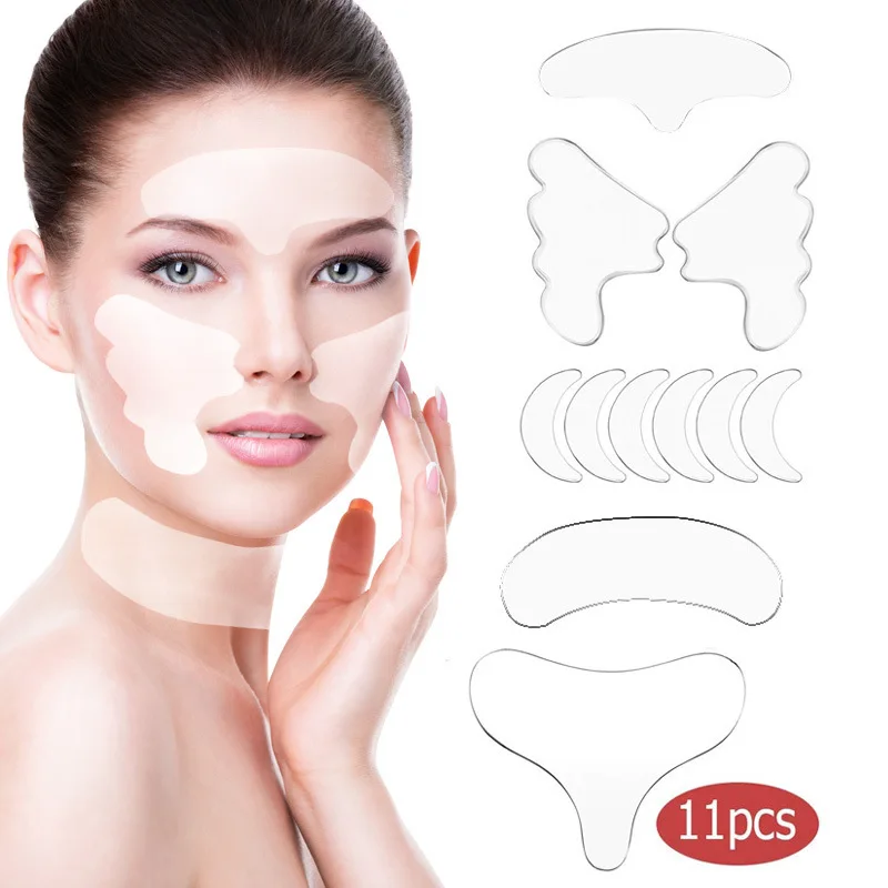 Wrinkle Removal  Reusable Silicone  Sticker Anti Wrinkle Aging Skin Lifting Care Patch Face Forehead Neck Eye Sticker Pad