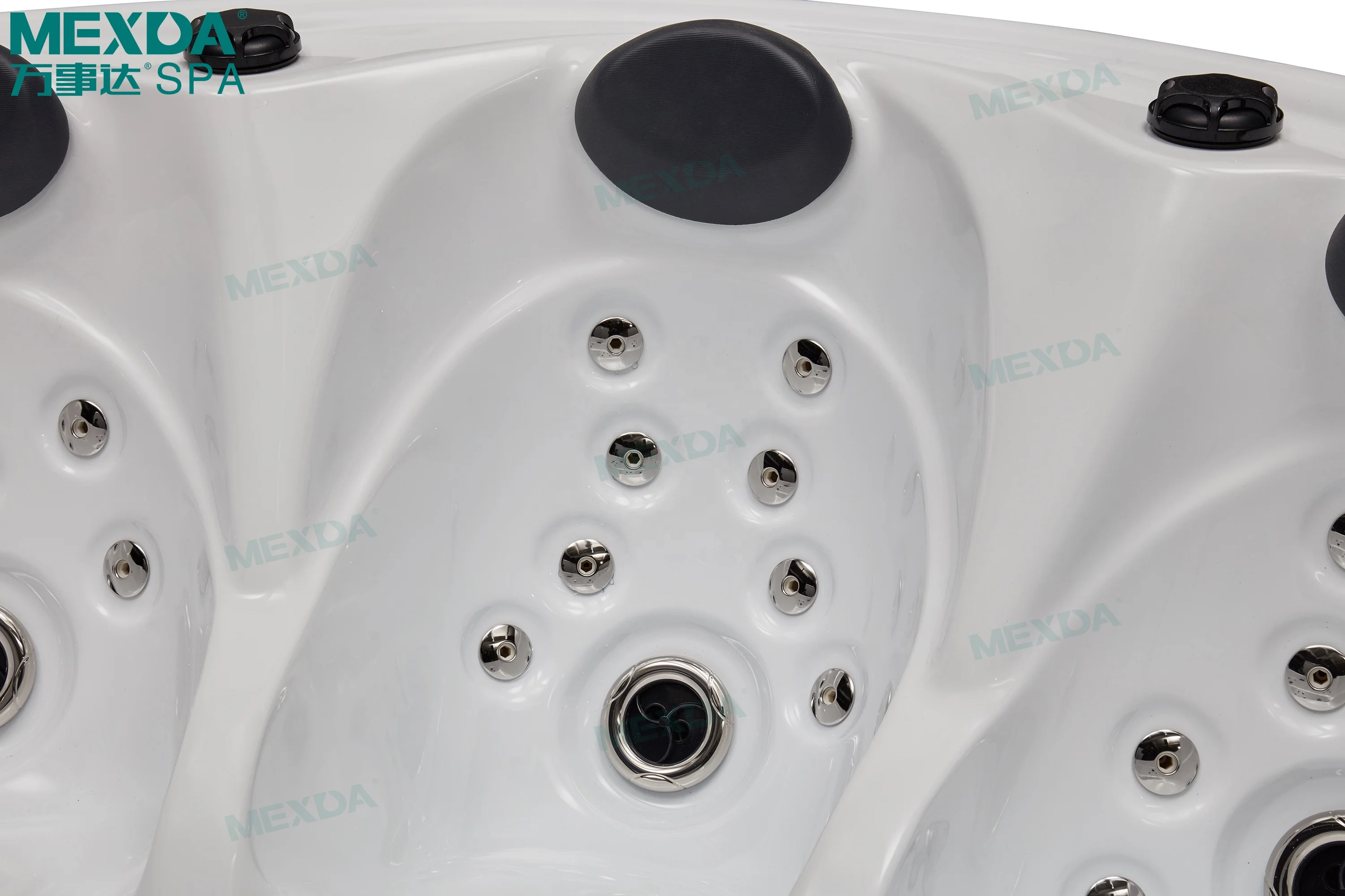 MEXDA Round Outdoor Spa Hot Tub Jacuzzi for 8 People WS-097