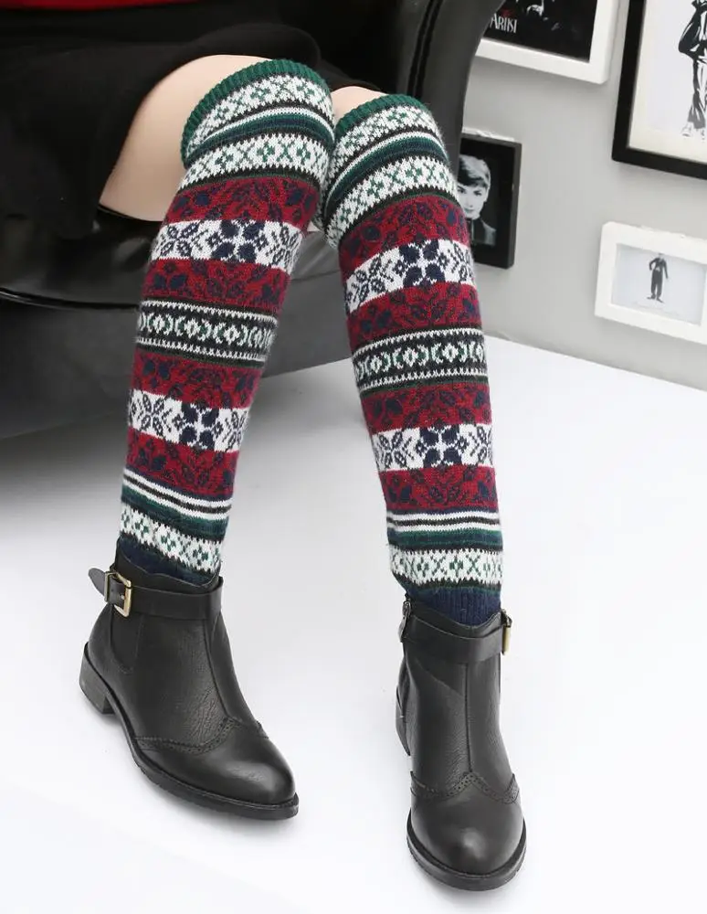 30% шерсть, 70% акрил, утолщенные женские носки, теплые носки для ног, вязаные теплые носки