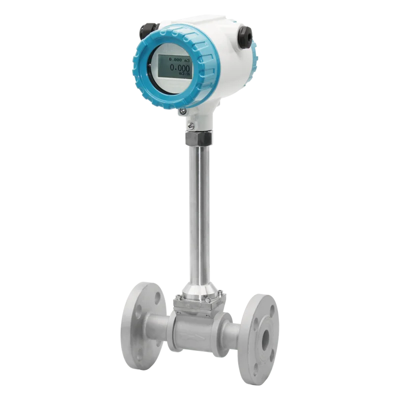 Atex Certificate steam vortex co2 gas flow meter digital totalizer 4-20ma vortex flow meter