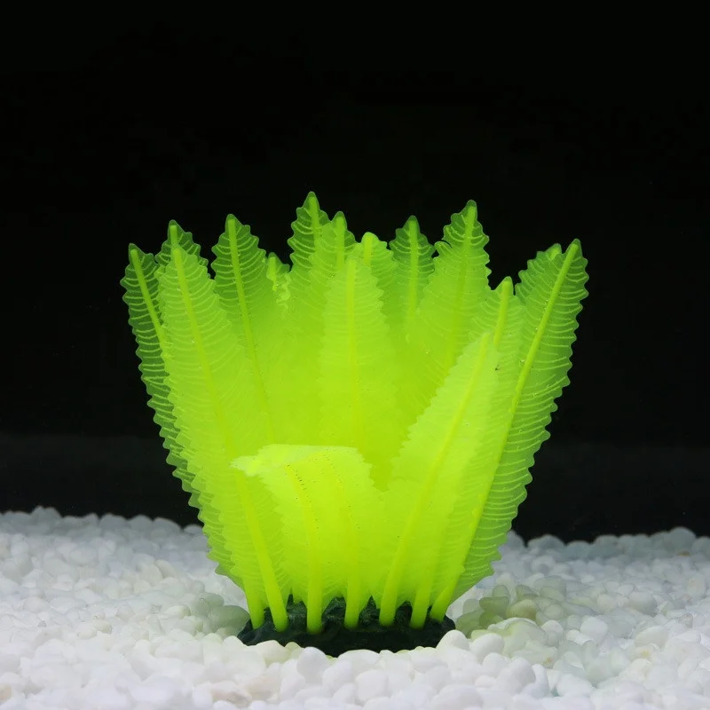 Silicone aquarium fish tank ornament grass artificial water seaweed lawn landscape decor