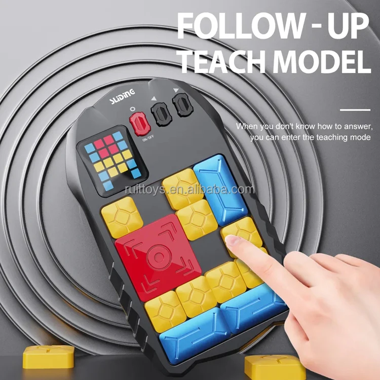 Kids Challenges Brain Teaser Board Digital Super Slide Huarong Road Puzzle Toys Klotski Puzzle