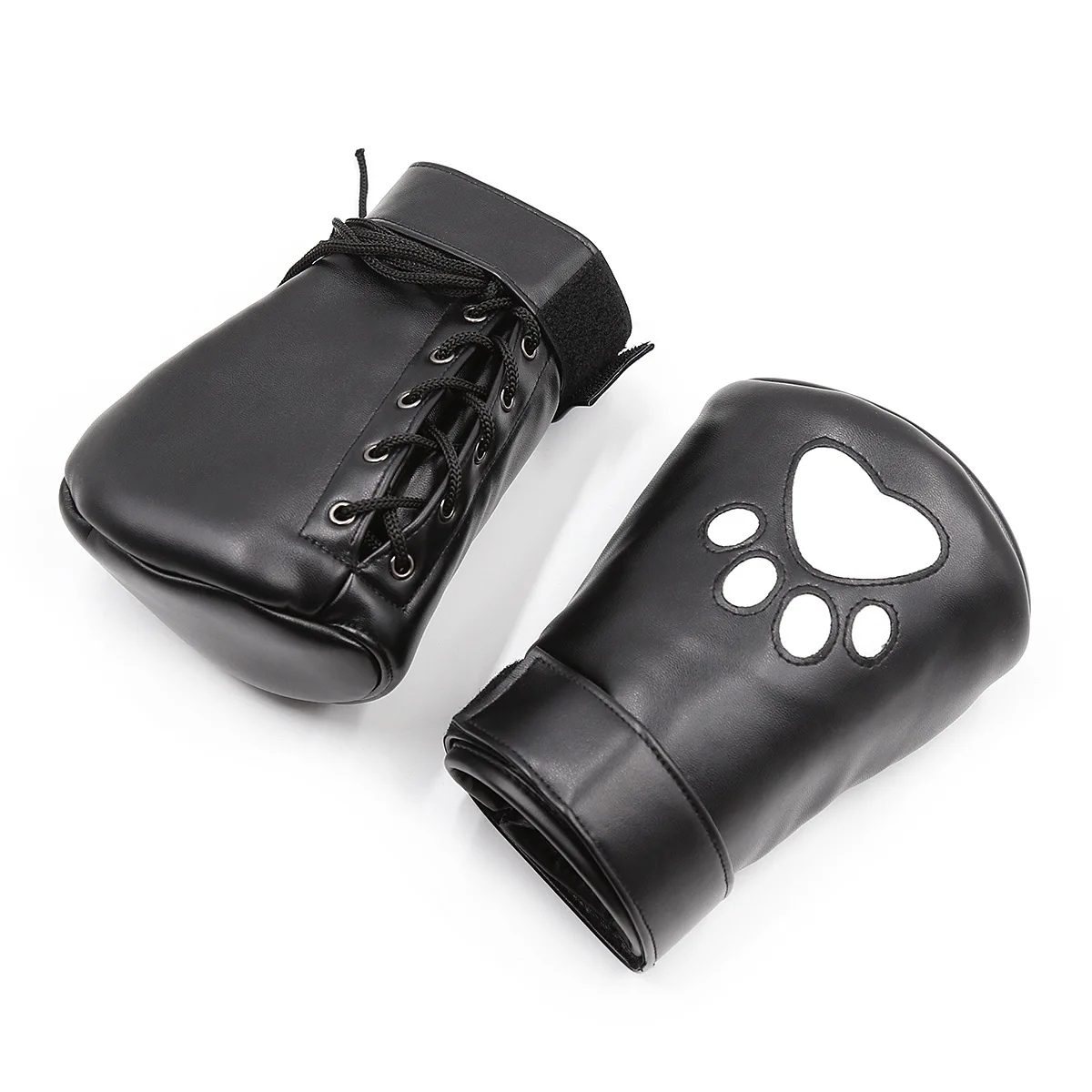HM Wholesale Hand Restraints Plum Blossom Dog Paw Mitten Set Performance Props BDSM Bondage Sex ABDL Bear Paw Mitten