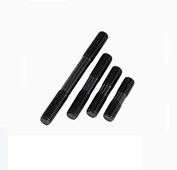 8.8 Grade Carbon Steel Trailer Wheel Double Threaded Stud Bolt M5 M8 Stud Black Zinc Threaded rod double end bolts